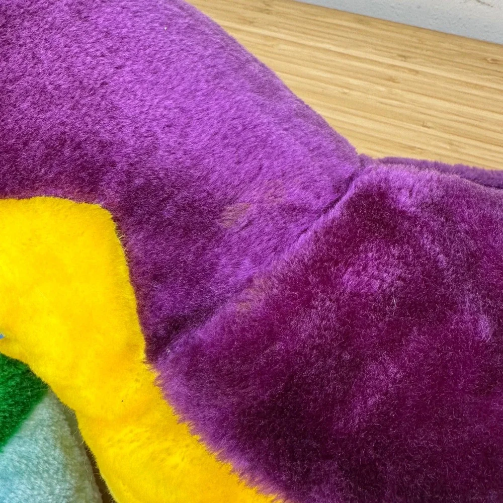 Vintage 80s ACME Big Toucan Plush Stuffed Animal Purple Colorful Tiki 17